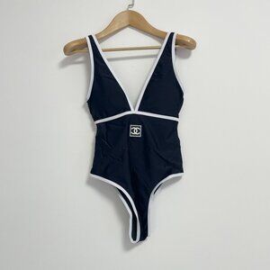 Chanel logo Women's black One-Piece Swimsuit
